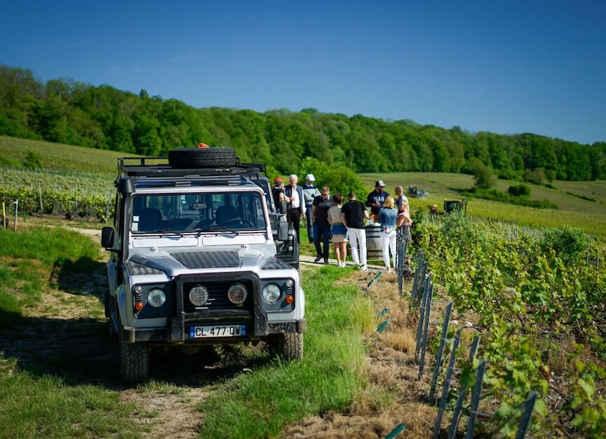 Champagne wijngaard bezoeken - Jeep Tour - Domaine Mallet