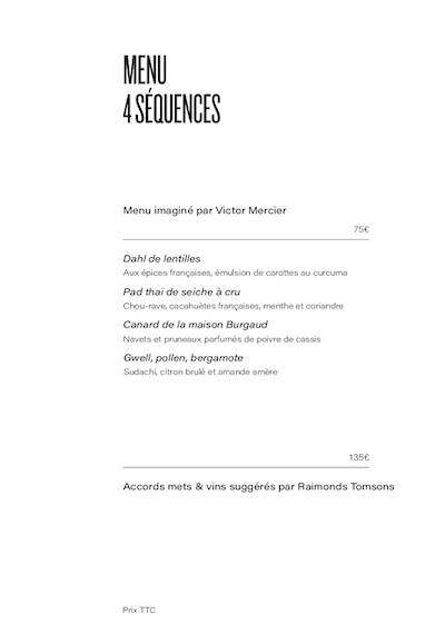 Menu 4 Victor Mercier (FRANÇAIS)