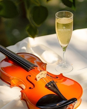 Music and champagne